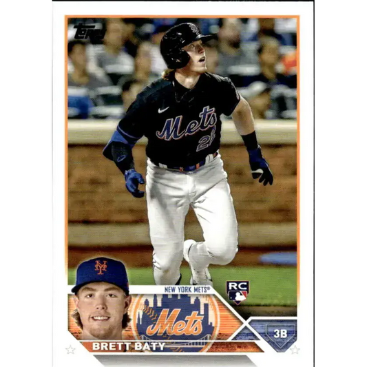 2023 Topps #89 Brett Baty NM-MT RC Rookie New York Mets Baseball Card - Baseball Card Single