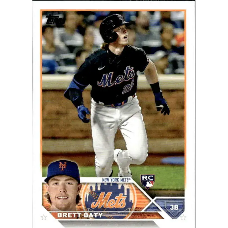 2023 Topps #89 Brett Baty NM-MT RC Rookie New York Mets Baseball Card - Baseball Card Single