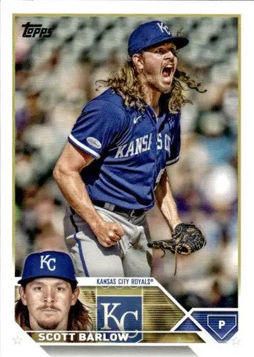 Original gloss Scott Barlow baseball card from 2023 Topps #9 NM-MT Royals