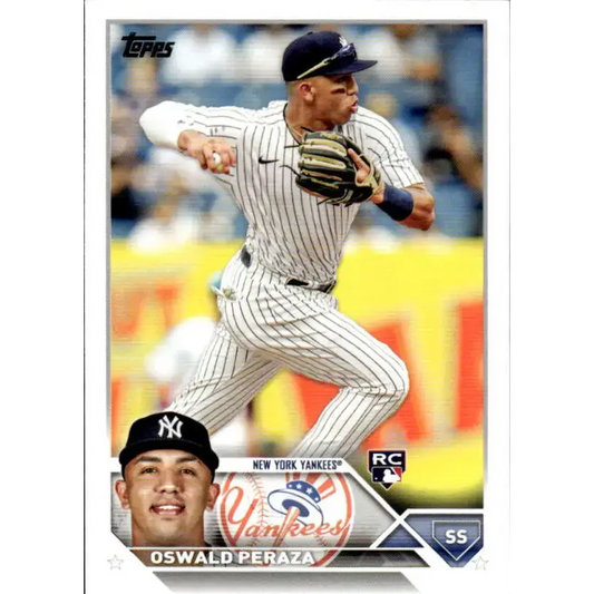 2023 Topps #94 Oswald Peraza NM-MT RC Rookie New York Yankees Baseball Card - Baseball Card Single