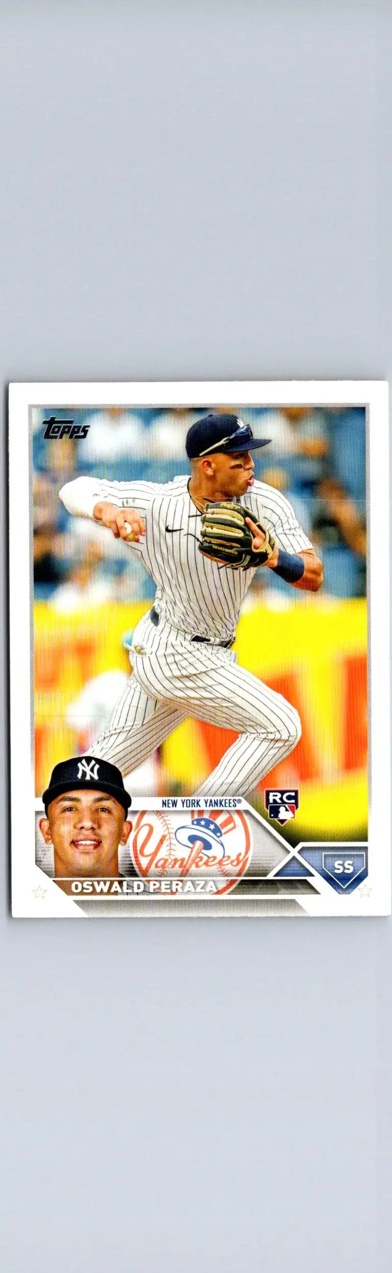 Oswald Peraza baseball card from 2023 Topps #94 featuring Oswald Peraza player