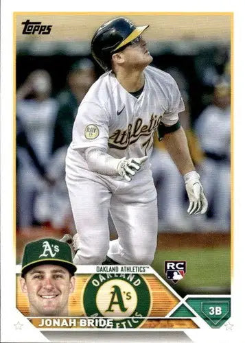 2023 Topps #95 Jonah Bride NM-MT RC Rookie Athletics ID:58974 - Baseball Card Single