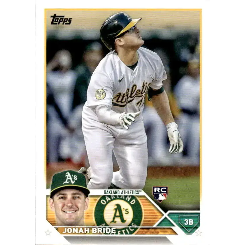 2023 Topps #95 Jonah Bride NM-MT RC Rookie Oakland Athletics Baseball Card - Baseball Card Single