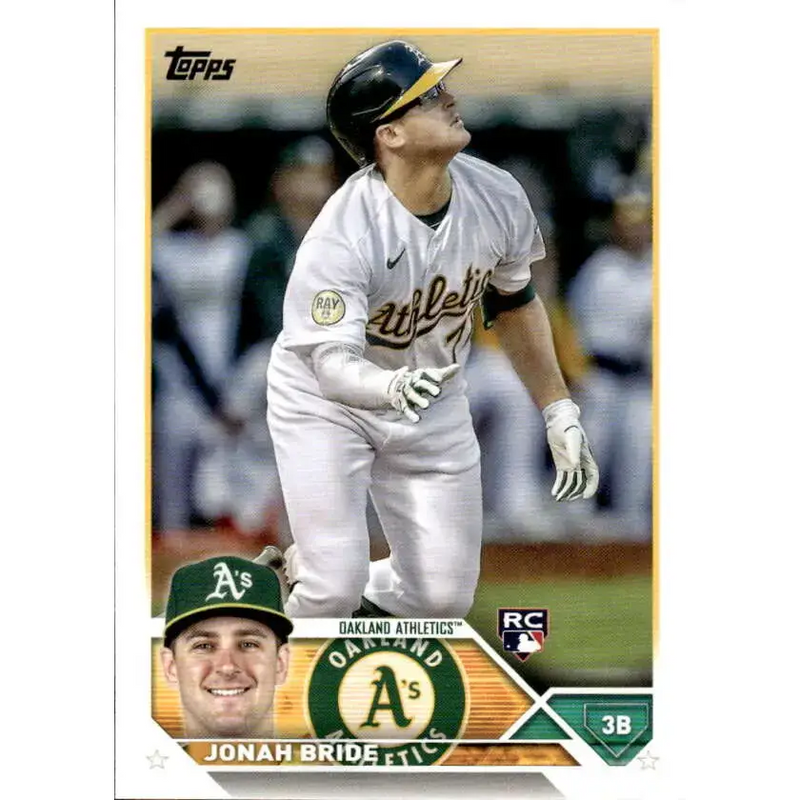 2023 Topps #95 Jonah Bride NM-MT RC Rookie Oakland Athletics Baseball Card - Baseball Card Single