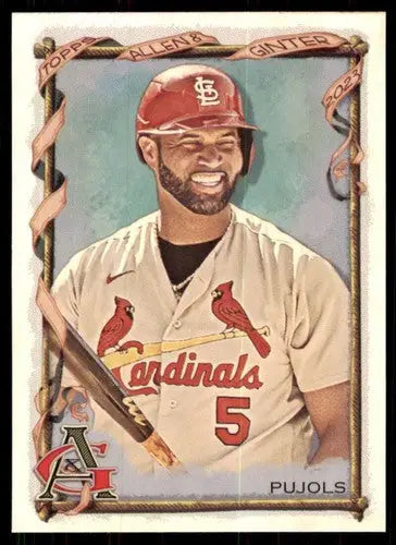 Original gloss 2023 Topps Allen and Ginter Albert Pujols baseball card NM Near Mint