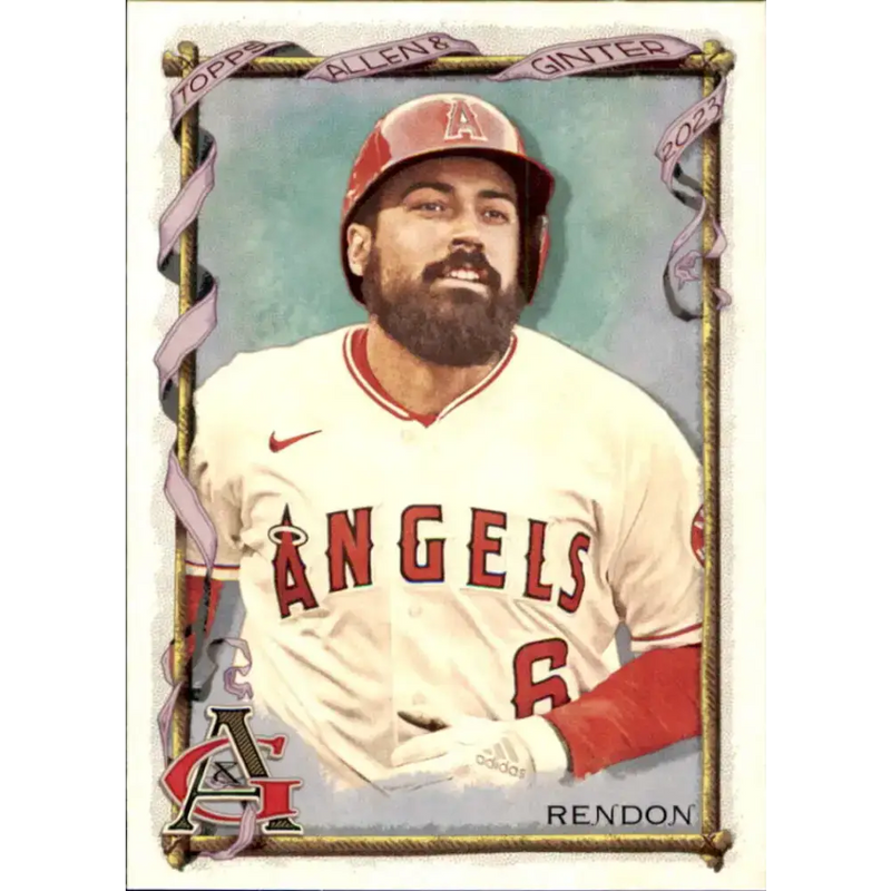2023 Topps Allen and Ginter #163 Anthony Rendon NM-MT Los Angeles Angels Baseball Card - Baseball Card Single