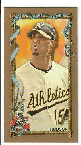 Baseball card of Tim Hudson from 2023 Topps Allen Ginter Mini Gold Border Series