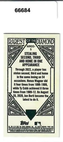 Baseball card from 2023 Topps Allen and Ginter Rarest of the Diamond Mini series