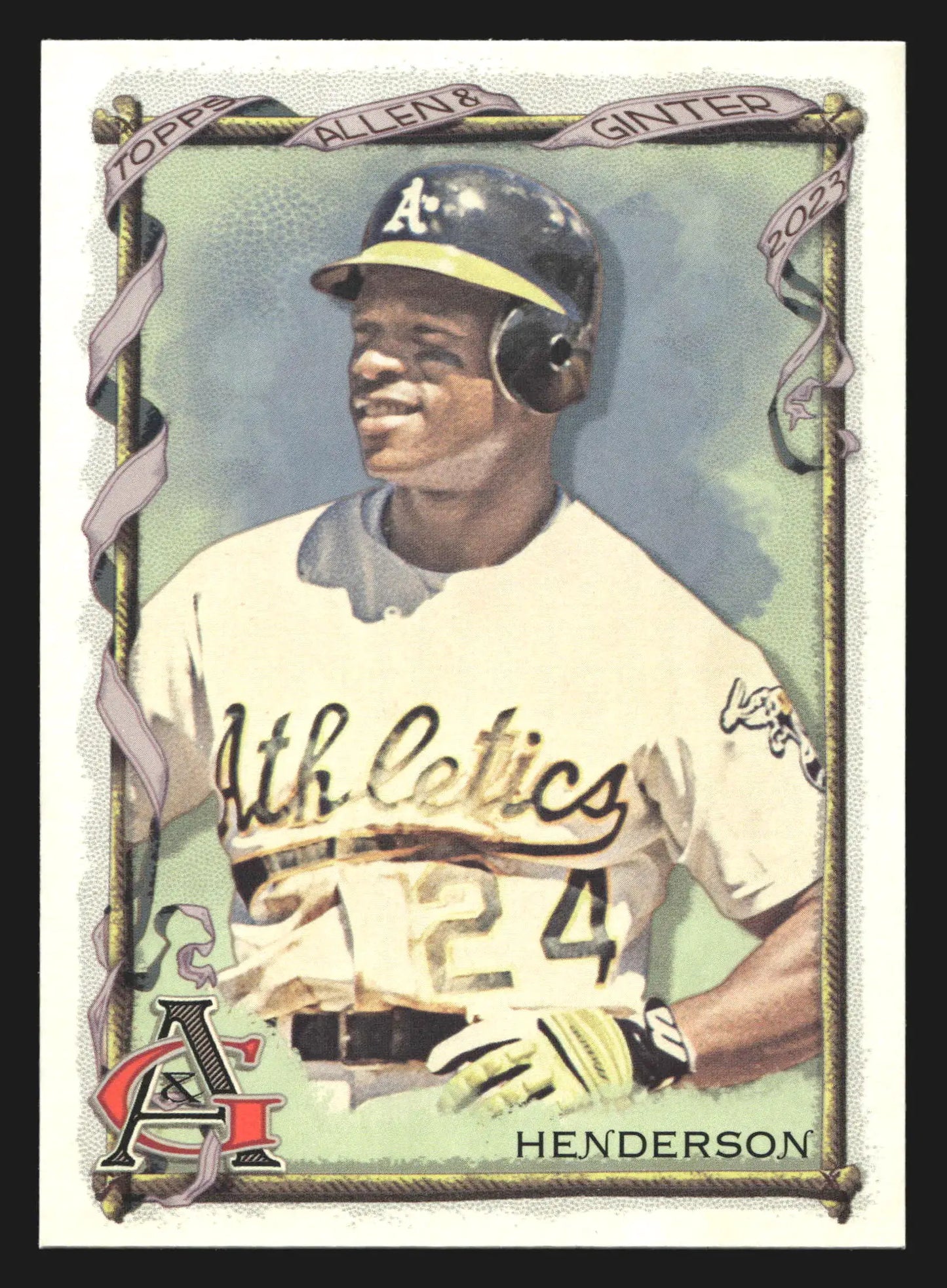2023 Topps Allen & Ginter #138 Rickey Henderson Athletics HOF - Baseball Card Single