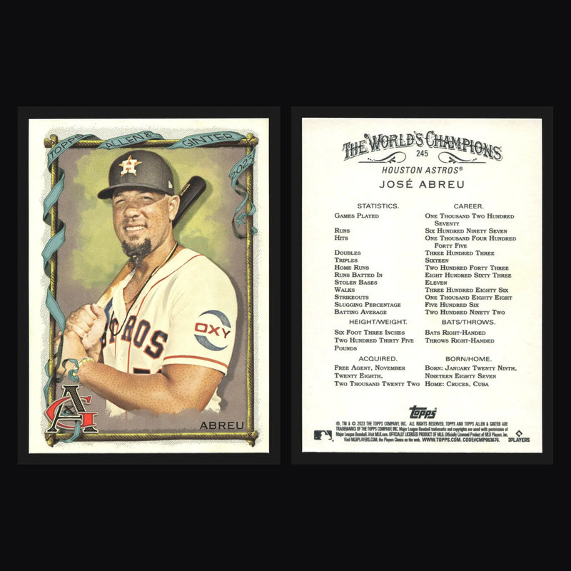 2023 Topps Allen & Ginter #245 Jose Abreu Houston Astros - Baseball Card Single