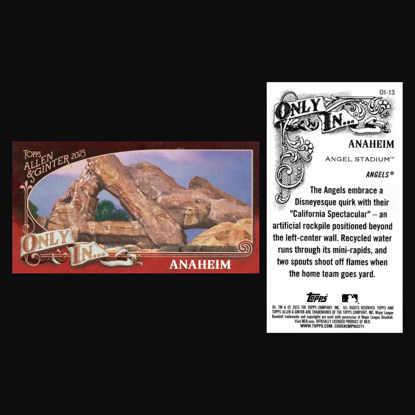 2023 Topps Allen & Ginter Only In #OI-13 Anaheim Angels Angel Stadium Mini - Baseball Card Single