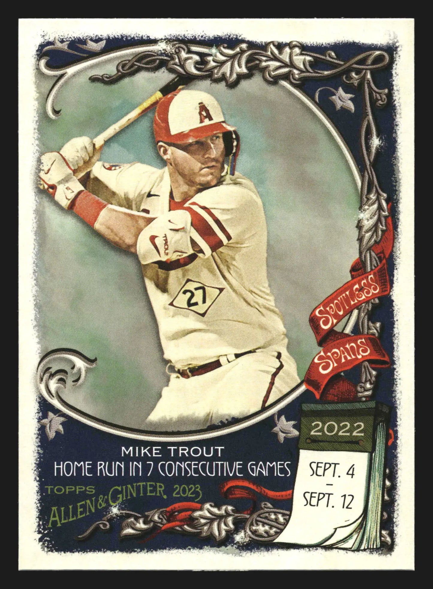 2023 Topps Allen & Ginter Spotless Spans #SS-39 Mike Trout Angels - Baseball Card Single