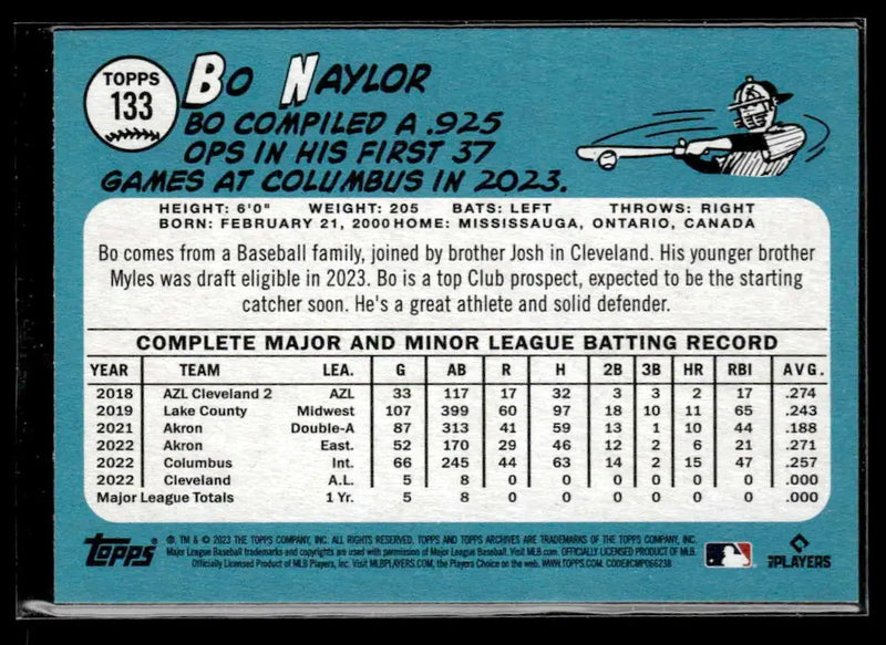 2023 Topps Archives #133 Bo Naylor - Baseball Card Single