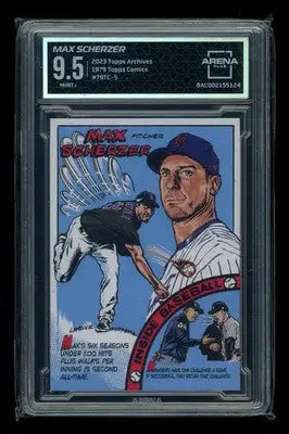 2023 Topps Archives 1979 Topps Comics Max Scherzer #79TC-5 Arena Club 9.5 - Baseball Card Single