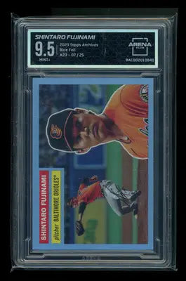 2023 Topps Archives Blue Foil Shintaro Fujinami #23 07/25 Arena Club 9.5 - Baseball Card Single
