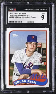 2023 Topps Archives Nolan Ryan/Tom Seaver #89DH-15 ’89 Doubleheaders CGC 9