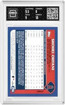Graded baseball card of Shohei Ohtani from 2023 Topps Archives Shohei Ohtani series