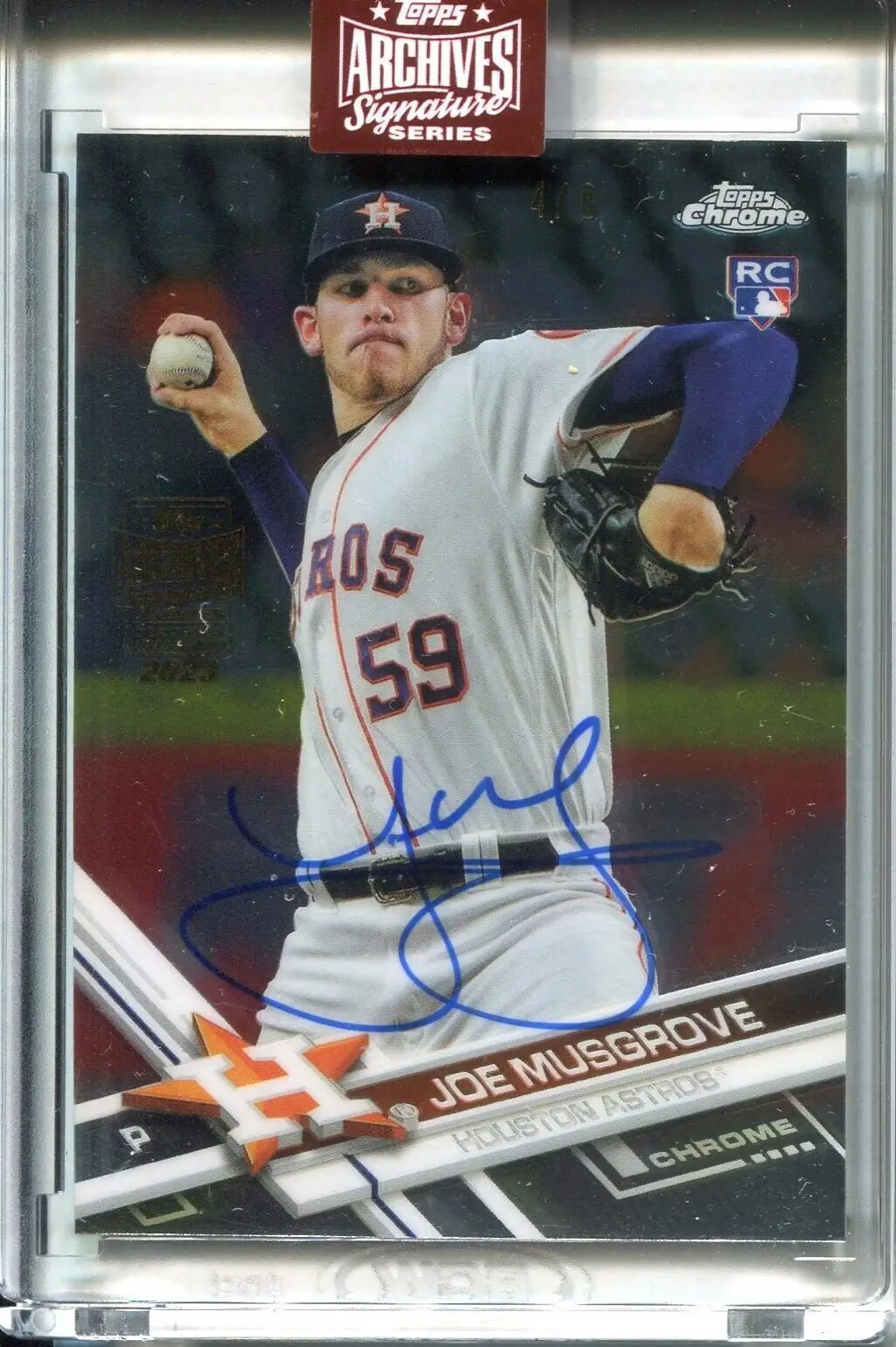 Joe Musgrove autographed Topps Archives Signature Chrome Rookie Card #4/8