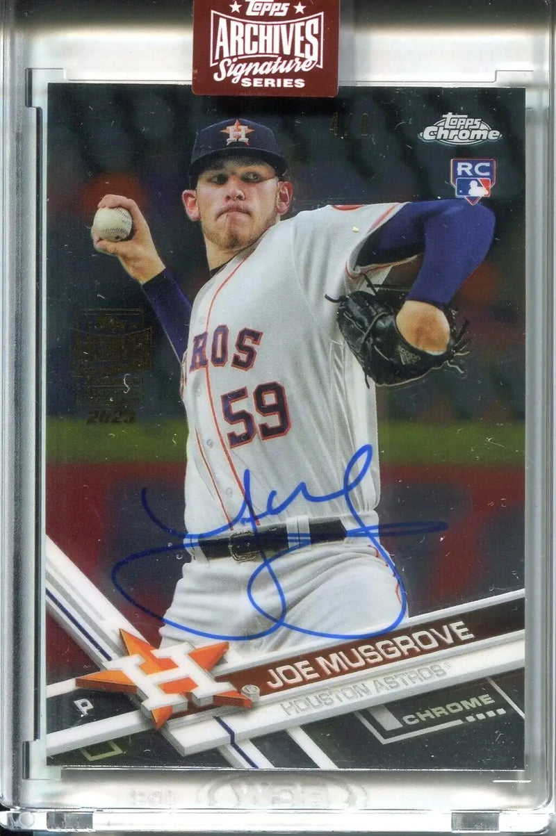 Joe Musgrove autographed Topps Archives Signature Chrome Rookie Card #4/8