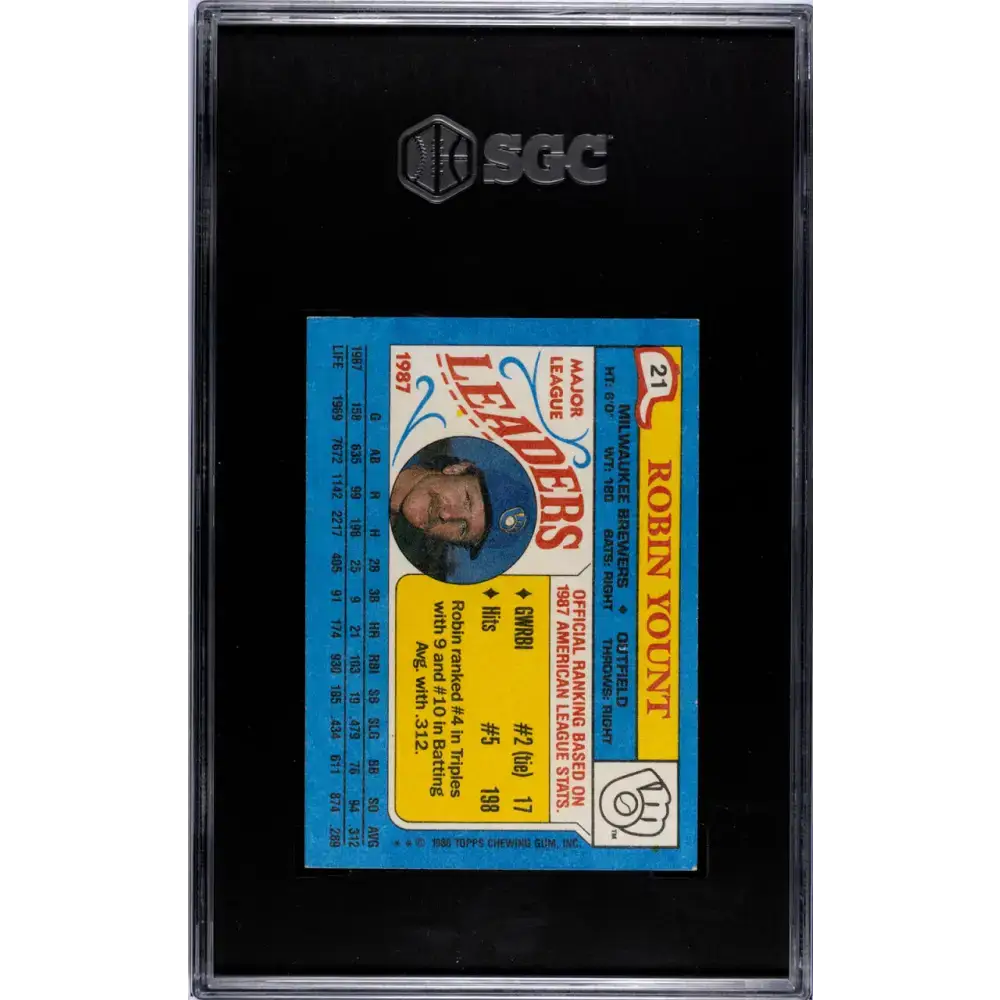 2023 Topps Archives Signatures ##21 Robin Yount SGC 7 NM Auto 1/1 Milwaukee Brewers Baseball Card - Baseball Card Single