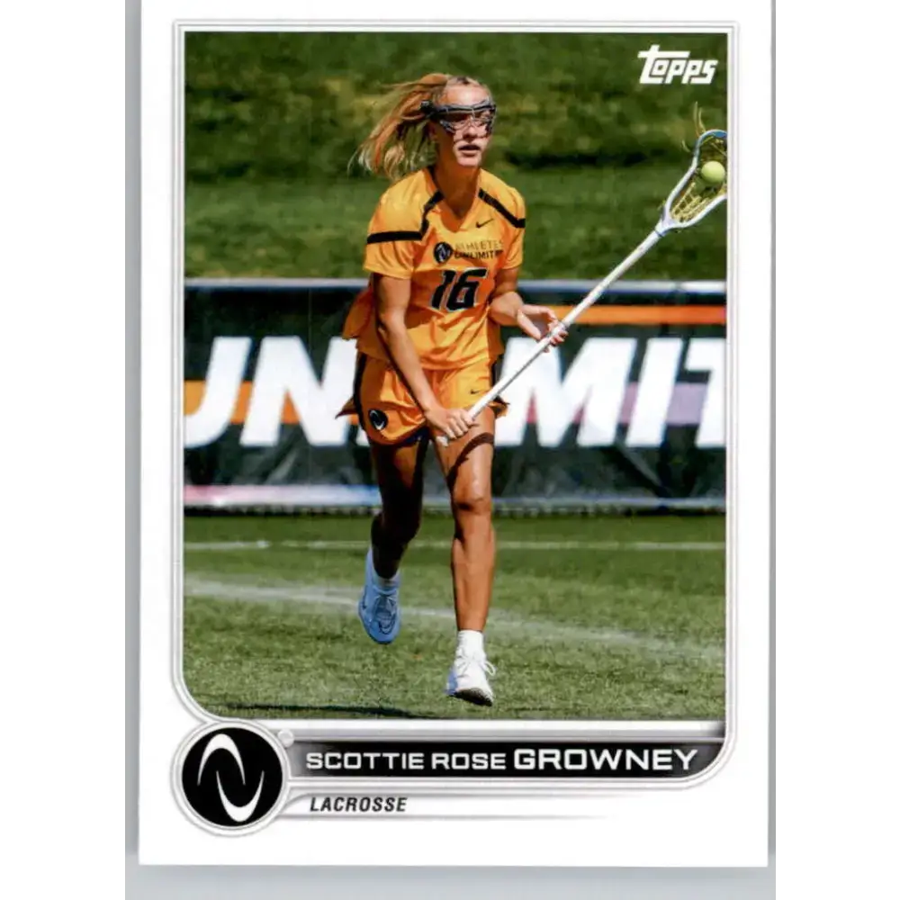 2023 Topps Athletes Unlimited All Sports 99 Scottie Rose Growney Lacrosse Card - Lacrosse Card Single
