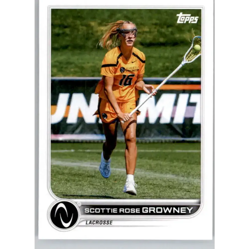 2023 Topps Athletes Unlimited All Sports 99 Scottie Rose Growney Lacrosse Card - Lacrosse Card Single