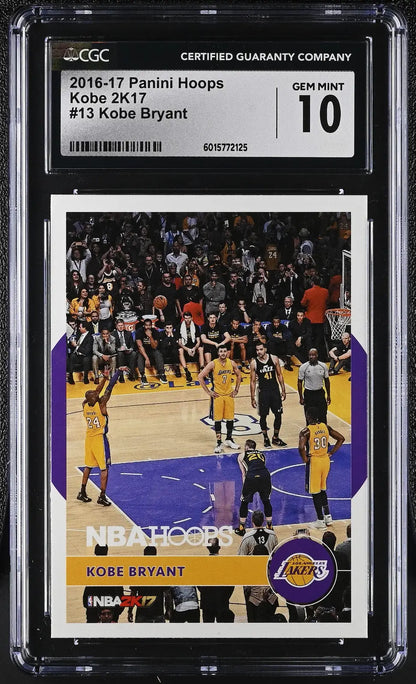 Hoops Kobe Bryant 2016-17 Panini basketball card GEM MINT 10 for 2023 Topps collection