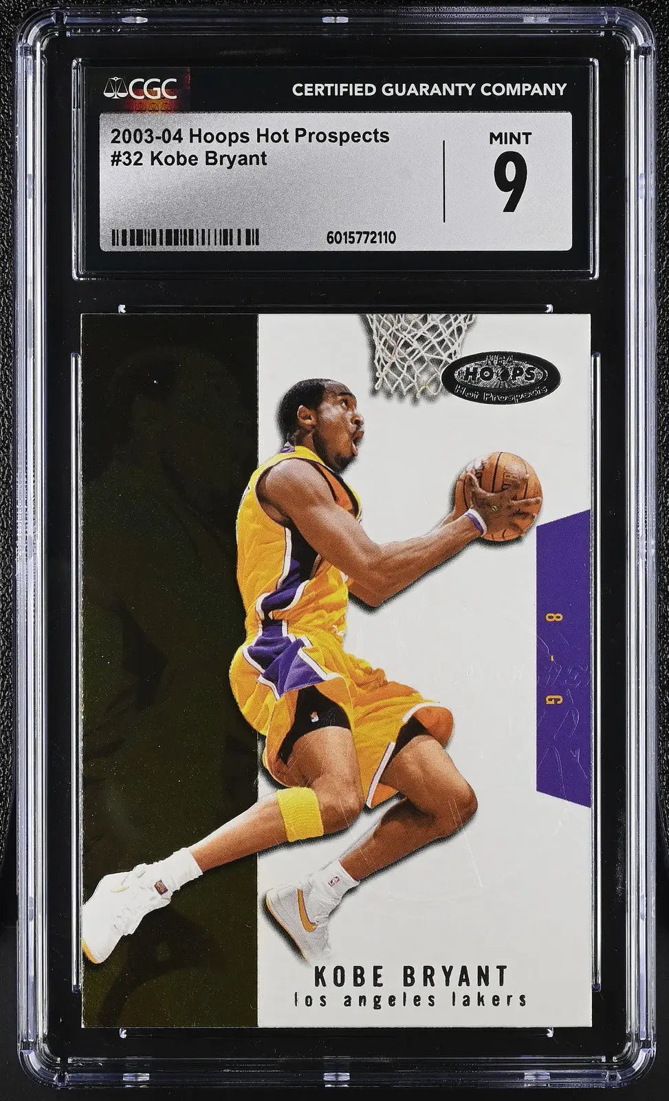 Certified Kobe Bryant basketball card from Topps Athletes Unlimited graded Mint 9