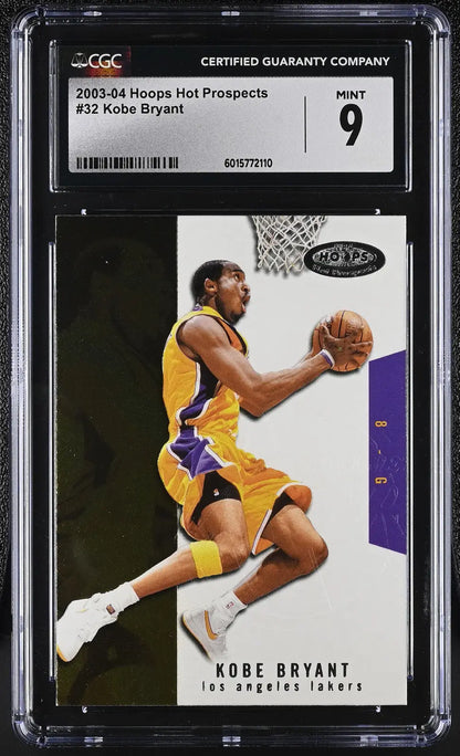 Certified Kobe Bryant basketball card from Topps Athletes Unlimited graded Mint 9