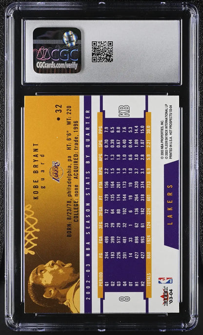 Graded Kobe Bryant basketball trading card from Topps Athletes Unlimited series