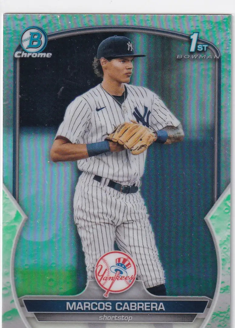 2023 TOPPS #BCP-46 MARCOS CABRERA BOWMAN 1ST CHROME GRASS GREEN- NEW YORK YANKEE - Baseball Card Single