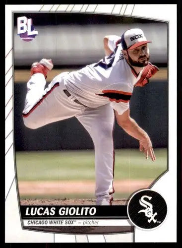 Original gloss baseball card of Lucas Giolito from Topps Big League 2023 product