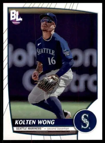 2023 Topps Big League Kolten Wong Mariners baseball card NM-MT collectible