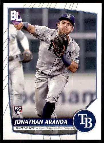 Original gloss 2023 Topps Big League Jonathan Aranda Rays rookie baseball card