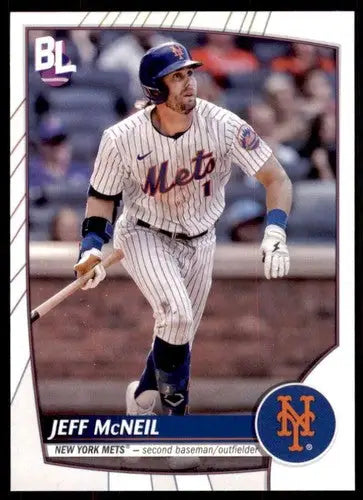 Original gloss 2023 Topps Big League Jeff McNeil Mets baseball card NM-MT