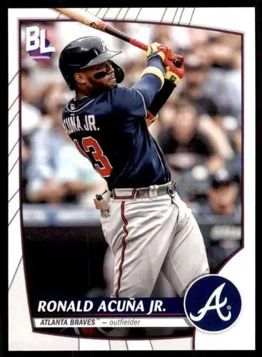 Ronald Acuña Jr. baseball card from 2023 Topps Big League with original gloss