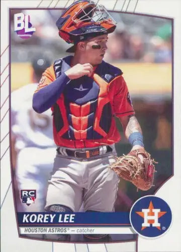 Original gloss 2023 Topps Big League Korey Lee rookie baseball card Astros