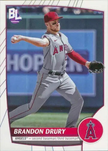 2023 Topps Big League Brandon Drury baseball card with original gloss, NM-MT Angels