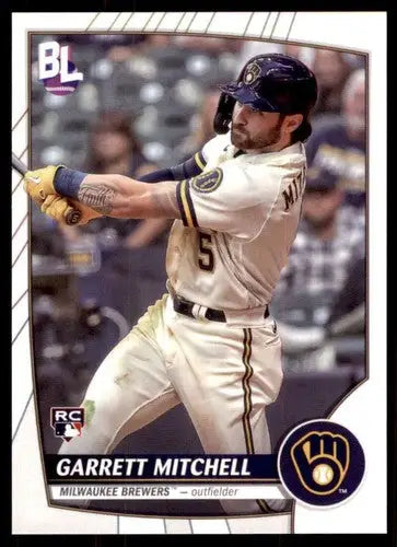 Original gloss 2023 Topps Big League Garrett Mitchell baseball card NM-MT RC Rookie