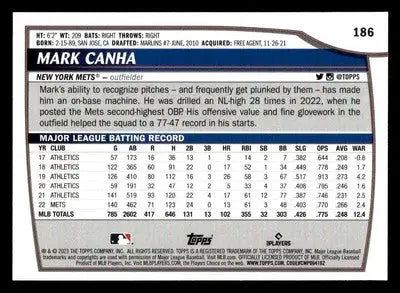 2023 Topps Big League #186 Mark Canha - Baseball Card Single