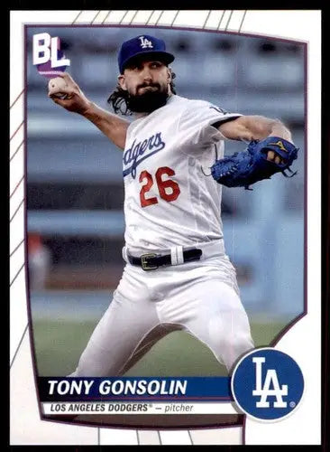 2023 Topps Big League Tony Gonsolin Dodgers baseball card with original gloss