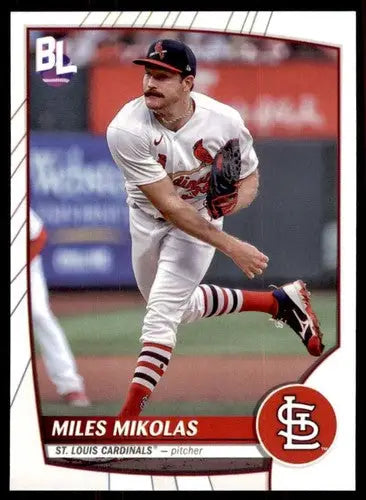 2023 Topps Big League Miles Mikolas baseball card Cardinals ID 51388 NM-MT