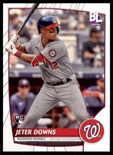 Original gloss Jeter Downs baseball card from Topps Big League 2023 Rookie Nationals