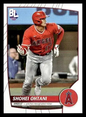 Baseball trading card of Shohei Ohtani in Angels uniform from 2023 Topps Big League