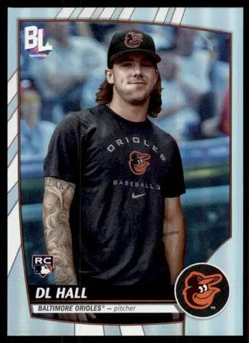 2023 Topps Big League DL Hall baseball card Orioles rookie NM-MT RC ID 56418