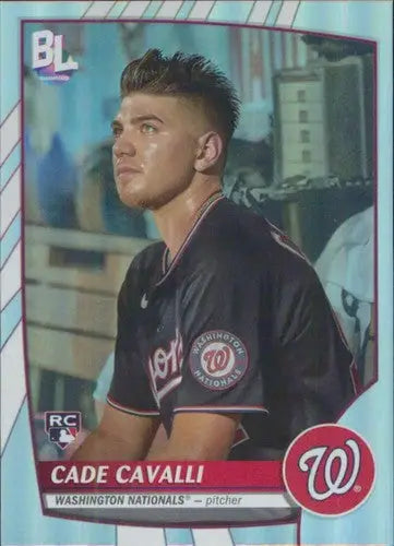 Original gloss 2023 Topps Big League Cade Cavalli baseball card NM-MT RC Nationals