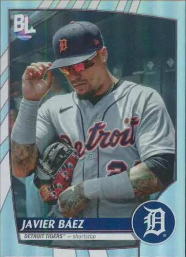 2023 Topps Big League Javier Báez baseball card with original gloss Tigers NM-MT