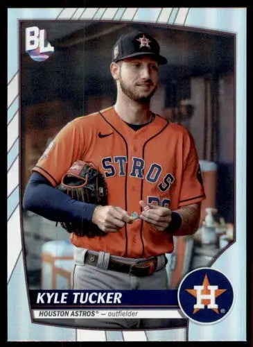 Original gloss of Kyle Tucker baseball card from 2023 Topps Big League Astros series