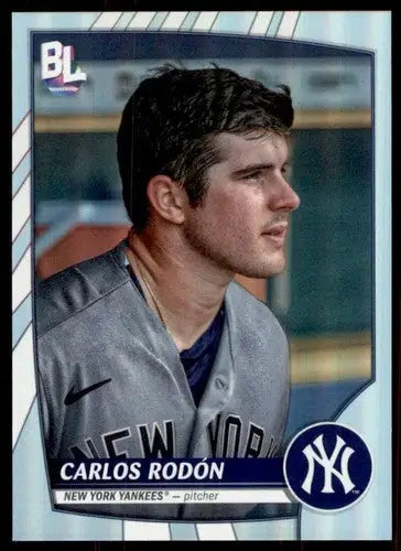 Original gloss of Carlos Rodon baseball card from 2023 Topps Big League Yankees collection