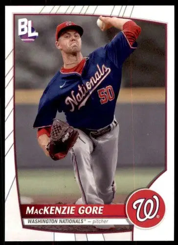 Mackenzie Gore baseball card with original gloss from 2023 Topps Big League Nationals